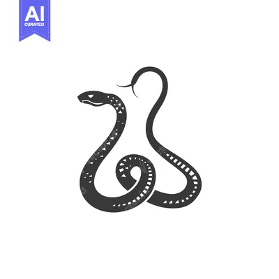 Aset premium populer: Black and white illustration of a coiled snake