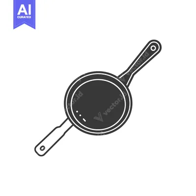 Aset premium populer: Black and White Illustration of a Frying Pan