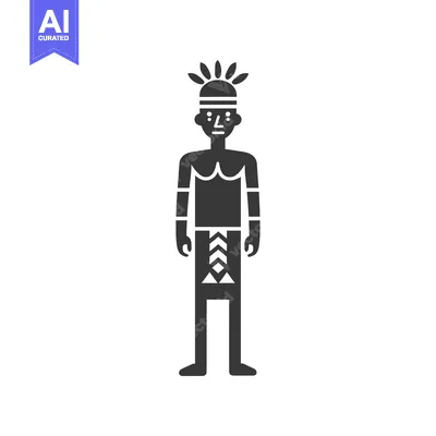 Popular premium asset: Black and White Illustration of a Native American Person