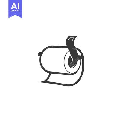 Popular premium asset: Black and White Illustration of a Paper Towel Roll