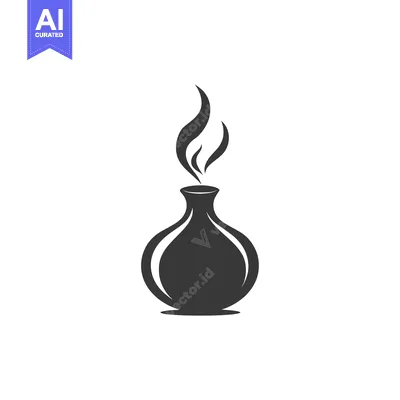 Popular premium asset: Black and White Illustration of a Pot with Steam Rising From It