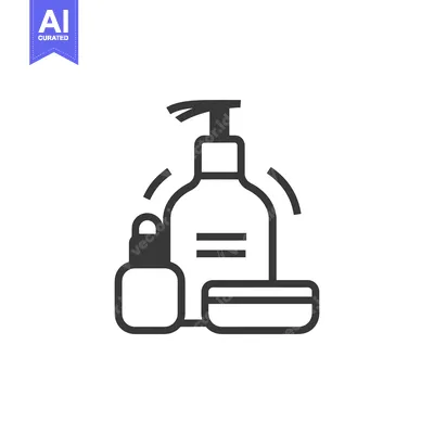 Popular premium asset: Black and White Illustration of a Set of Beauty Products