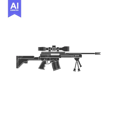 Popular premium asset: Black and White Illustration of a Sniper Rifle