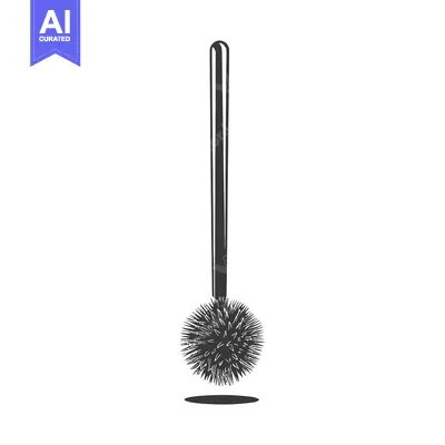 Popular premium asset: Black and White Illustration of a Toilet Brush