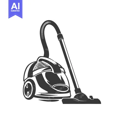 Aset premium populer: Black and White Illustration of a Vacuum Cleaner
