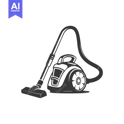 Aset premium populer: Black and White Illustration of a Vacuum Cleaner