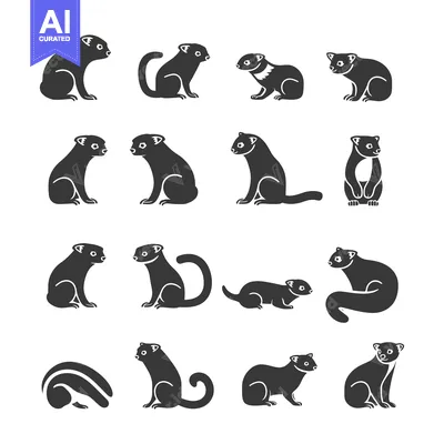 Premium design asset: Black and White Illustrations of Lemurs in Various Poses