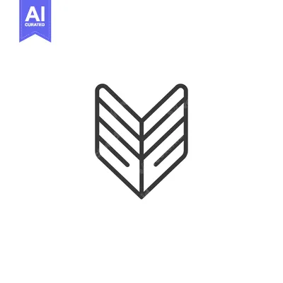 Black and White Line Art Chevron Design