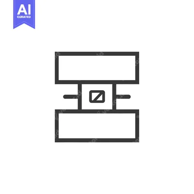 Black and white line art icon of a server rack