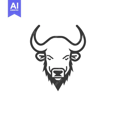 Popular premium asset: Black and White Line Art Illustration of a Bull's Head