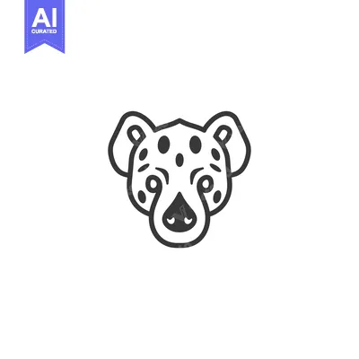 Popular premium asset: Black and White Line Art Illustration of a Cheetah's Face