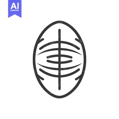 Premium design asset: Black and White Line Art Illustration of a Fencing Mask