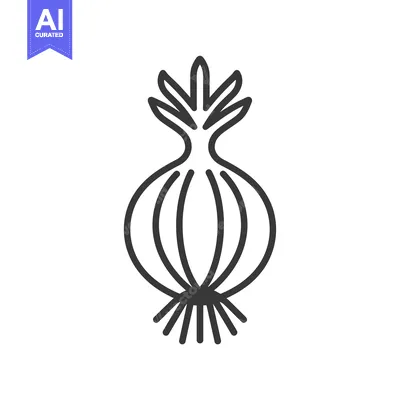 Popular premium asset: Black and White Line Art Illustration of an Onion