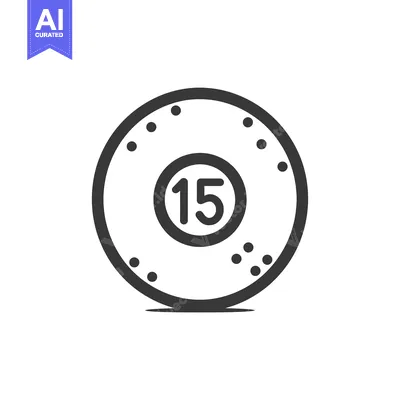 Aset premium populer: Black and White Line Art Illustration of a Pool Ball Number 15
