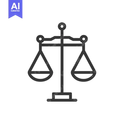 Aset premium populer: Black and white line art illustration of a scale