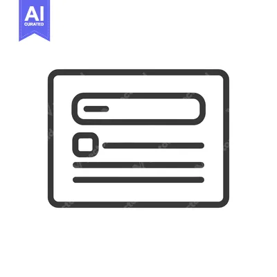 Popular premium asset: Black and White Line Art Illustration of a Simple Form with a Search B