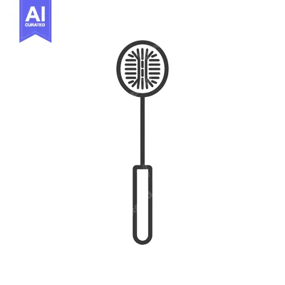 Popular premium asset: Black and white line art illustration of a whisk