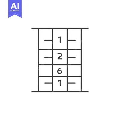 Aset premium populer: Black and white line art of a locker with numbers