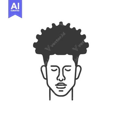 Aset premium populer: Black and White Line Art of a Man's Face with Closed Eyes