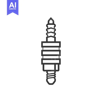 Aset premium populer: Black and White Line Art of a Screw Fastener