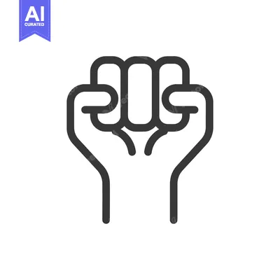 Popular premium asset: Black and white line drawing of a clenched fist