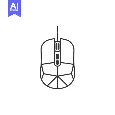 Popular premium asset: Black and White Line Drawing of a Computer Mouse