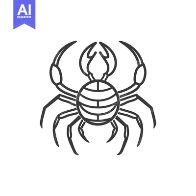 Popular premium asset: Black and White Line Drawing of a Crab