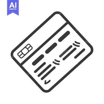 Aset premium populer: Black and White Line Drawing of a Credit Card