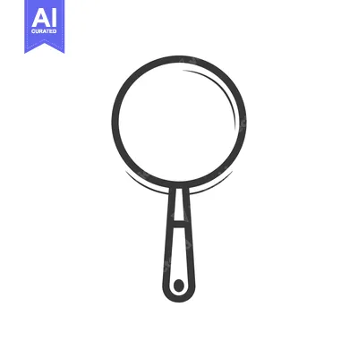 Aset premium populer: Black and White Line Drawing of a Frying Pan