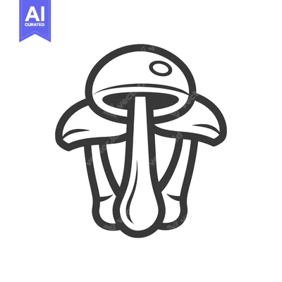 Popular premium asset: Black and white line drawing of a mushroom