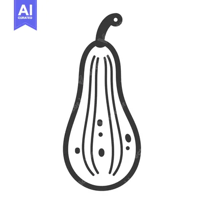 Aset premium populer: Black and White Line Drawing of a Pear