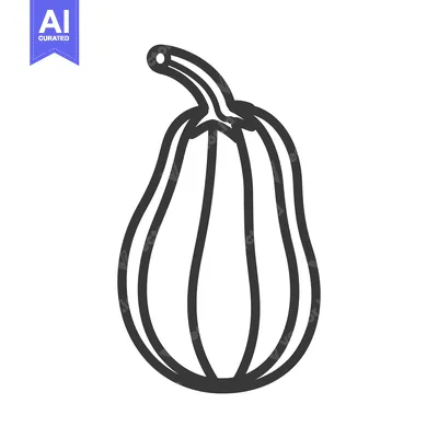 Aset premium populer: Black and white line drawing of a pumpkin