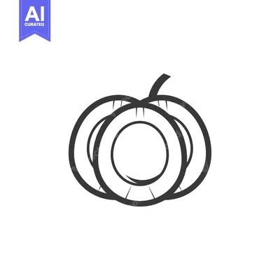 Aset premium populer: Black and White Line Drawing of a Pumpkin