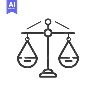 Premium design asset: Black and White Line Drawing of a Scale