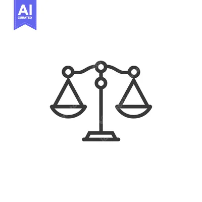 Aset desain premium: Black and White Line Drawing of a Scale