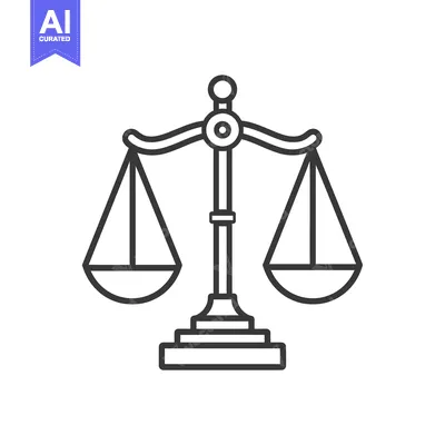 Aset desain premium: Black and White Line Drawing of a Scale
