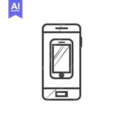Popular premium asset: Black and White Line Drawing of a Smartphone