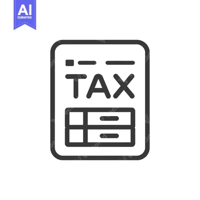 Popular premium asset: Black and White Line Drawing of a Tax Form