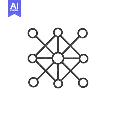 Popular premium asset: Black and White Line Drawing of Interconnected Circles