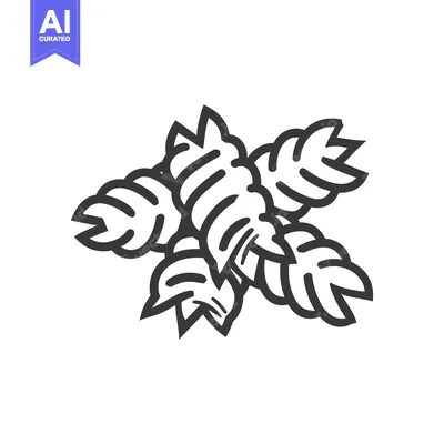 Aset premium populer: Black and White Line Drawing of Rotini Pasta