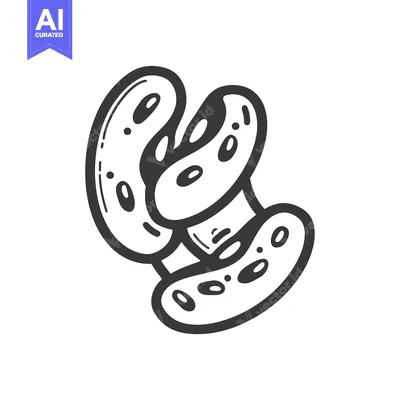 Aset premium populer: Black and White Line Drawing of Three Mushrooms
