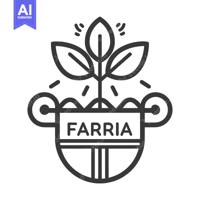 Premium design asset: Black and White Logo with a Plant Emerging from a Pot