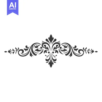Popular premium asset: Black and White Ornamental Design with Floral Motifs