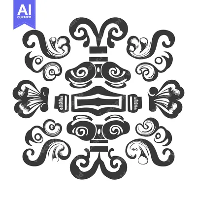 Popular premium asset: Black and White Ornamental Design with Swirls and Curls