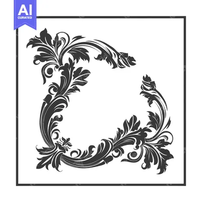Popular premium asset: Black and White Ornate Floral Frame Border