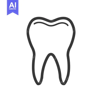 Popular premium asset: Black and White Outline Drawing of a Tooth