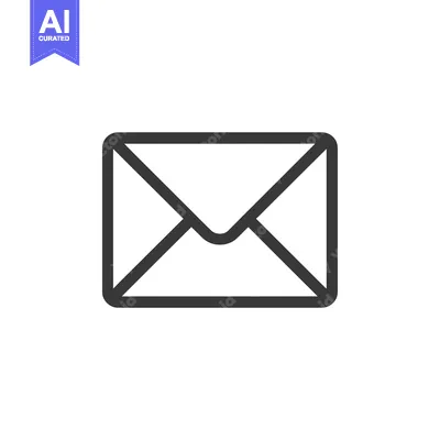 Popular premium asset: Black and White Outline of a Closed Envelope