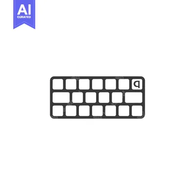 Black and white outline of a computer keyboard with the letter Q highl