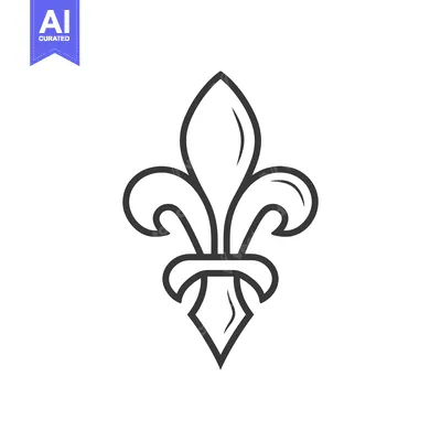 Popular premium asset: Black and White Outline of a Fleur-de-lis