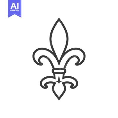 Popular premium asset: Black and White Outline of a Fleur-de-lis